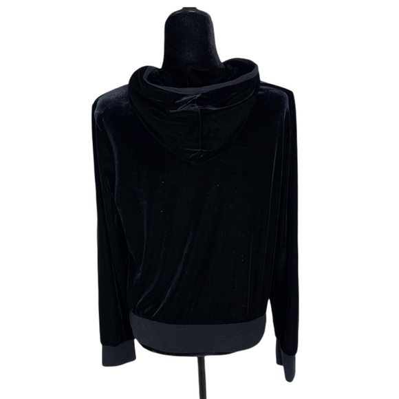 Victoria’s Secret VSX Sport Black soft Velvet Full Zip Up Jacket Hoodie Size M - Picture 5 of 12